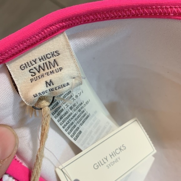 Gilly Hicks Two Piece Pink & White Stripe Bikini top in NWT Bottom is NWOT - Picture 9 of 11